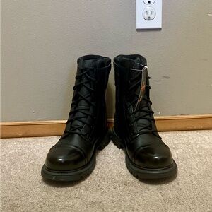 Men's 8" Thorogood Side Zipper Work Boots 834-6888, Black - Size 10 (NWT)